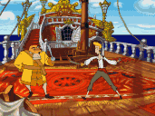 Guybrush and cpt. Rottingham